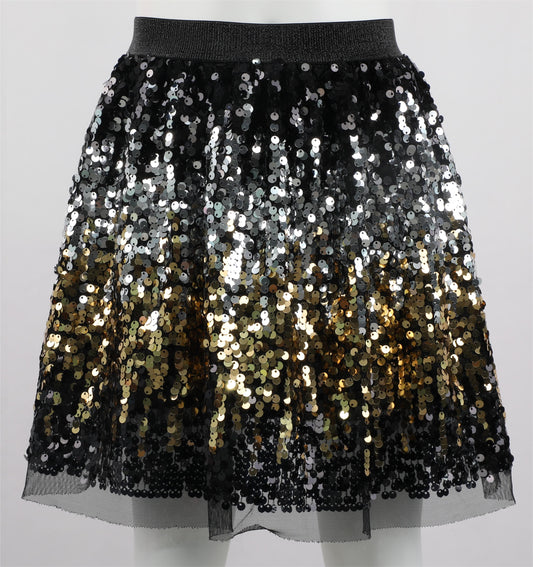 2024 High Quality customized Summer Season Sequin Patches Skirt Child party girls skirts for kids